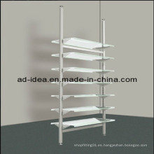 Heavy Duty Chrome Shoe Rack con 8 estantes ajustables (GARMENT-1127)